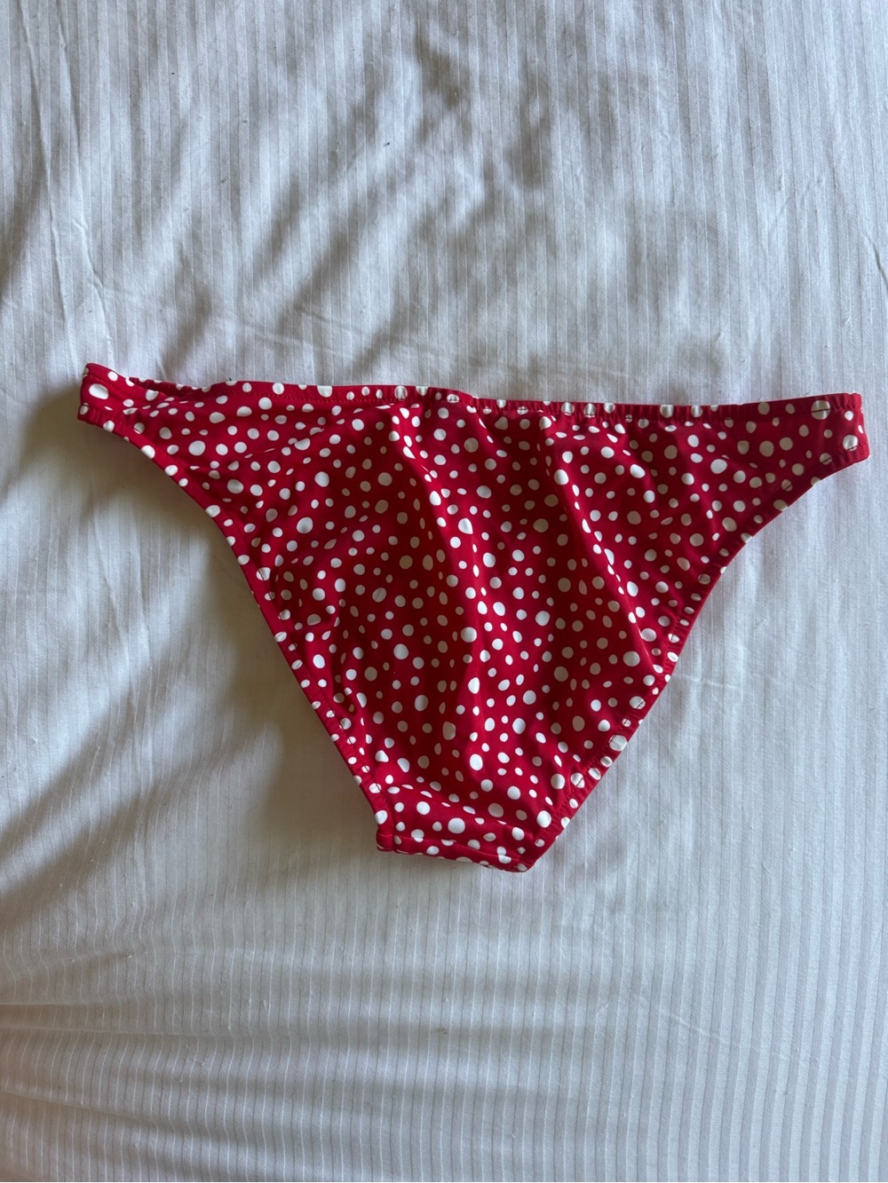 VENUS Red and White Polka Dot Bikini Bottoms size 10 - Picture 2 of 5